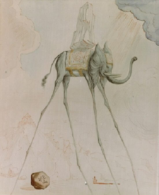 L'Elephant Giraffe, 1965 by Salvador Dali