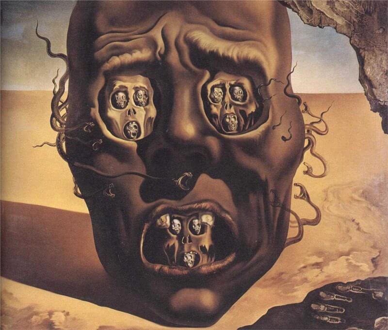 The Face of War, 1941 by Salvador Dali