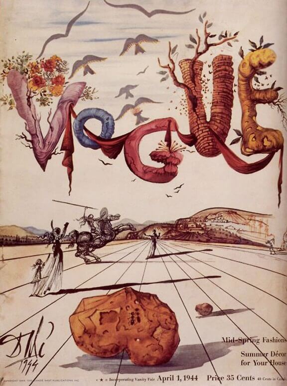 Vogue Cover, 1944 by Salvador Dali