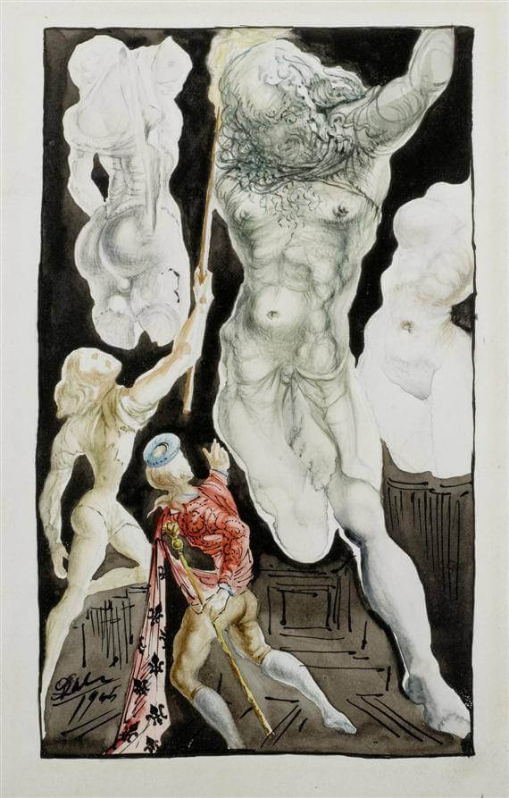Benvenuto Cellini and Jupiter, 1946 by Salvador Dali