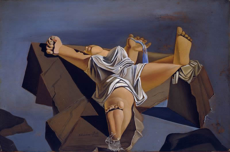 Figure on the Rocks, 1926 by Salvador Dali