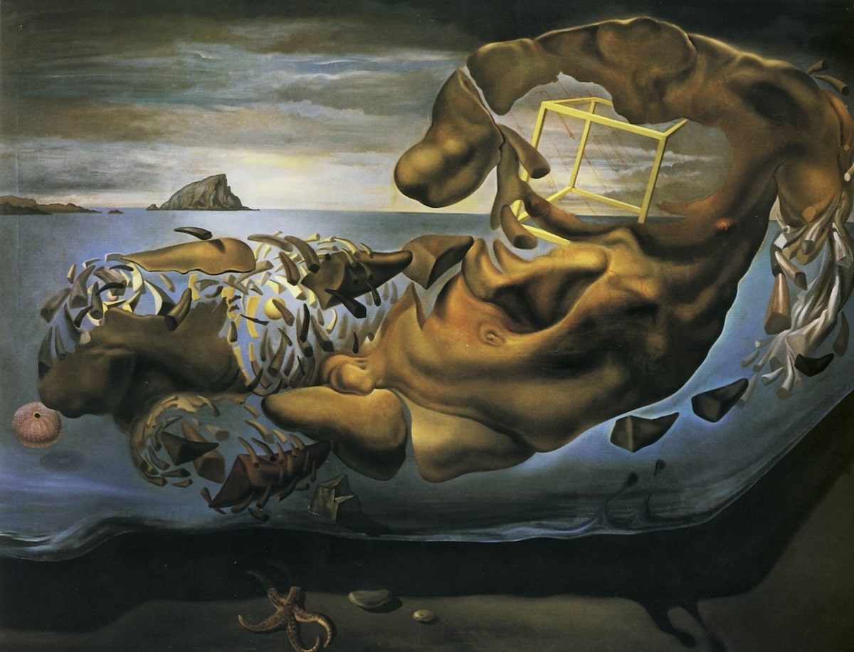 Rhinocerotic Figure of Phidias's Illisos, 1954 by Salvador Dali