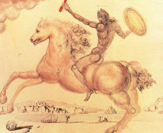 Roman Cavalier in Spain, 1954 by Salvador Dali