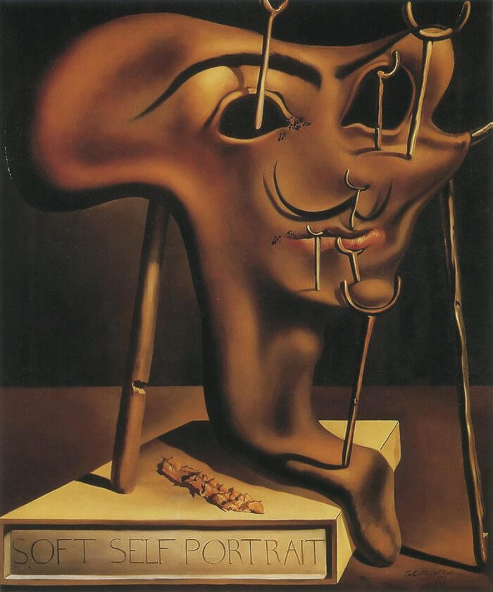 Soft Self-Portrait with Fried Bacon, 1941 by Salvador Dali