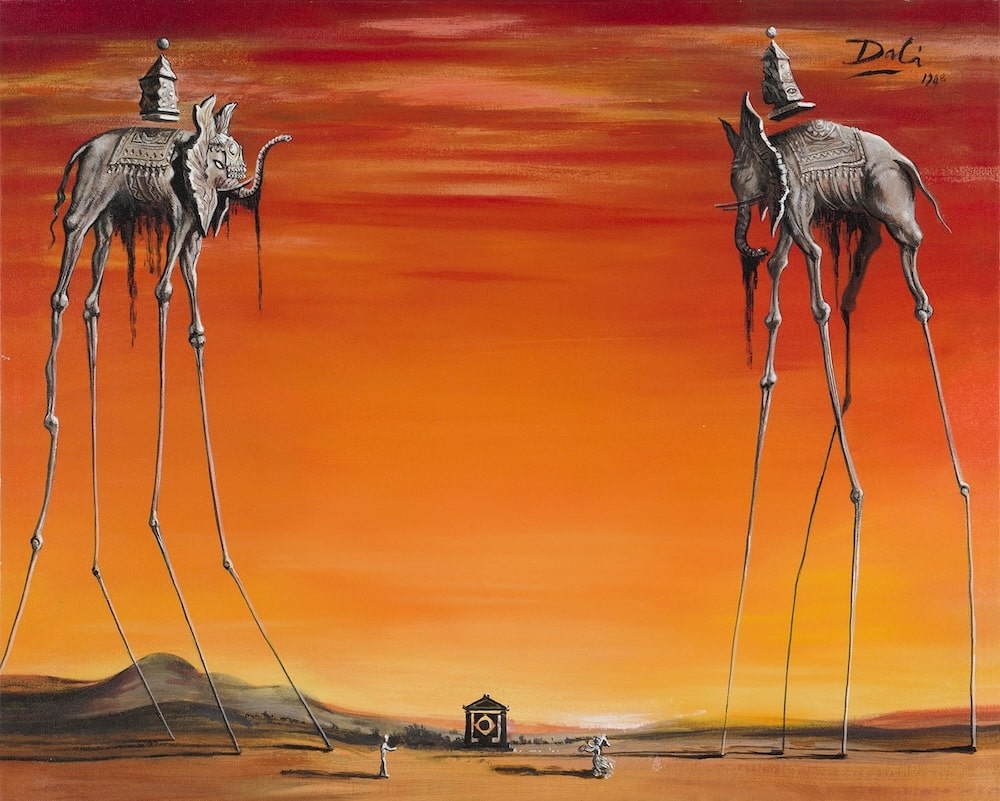 Elephants 1948 By Salvador Dali