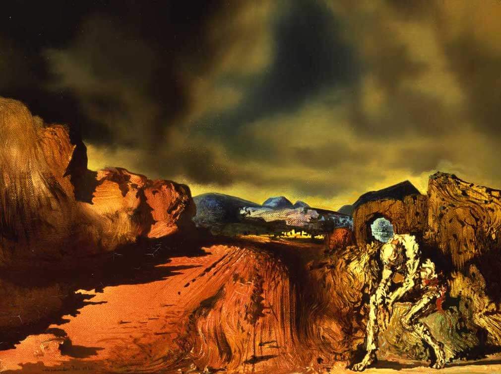 The Man with the Head of Blue Hortensias, 1936 by Salvador Dali